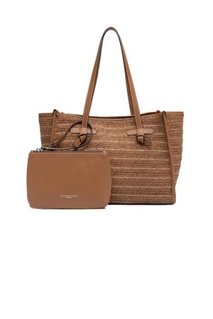 Shopping Marcella in paglia effetto stuoia marrone GIANNI CHIARINI | BS6849COMMRVMRK1117